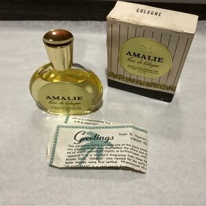 Vtg. 1960s-1970s AMALIE Eau de Cologne 2oz. Don’t believe it was ever used.